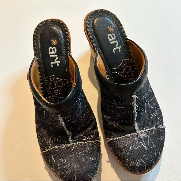 Art Company Sabots Art Amsterdam 311 Leather Heeled Clog Sandals Size EU 41 - Picture 6 of 11